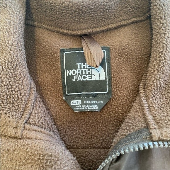 The North Face size XL Brown Neutral Y2K Warm Full Zip Up Fleece - Picture 4 of 6